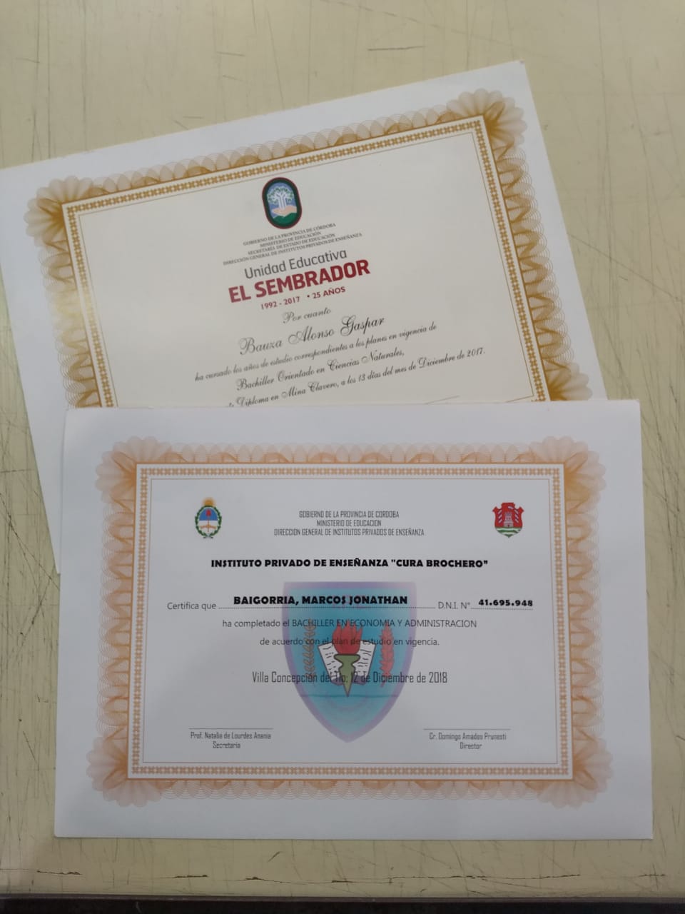 Reconocimientos escolares